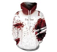 Mymyguoe Hoodie for Men Halloween Costume Blood Splash Bloody Print Hoodie Halloween Party Pullover with Hood Horror Horror Top Horror Top Horror Hoodie Sweat Jacket, 04 OTHER, L