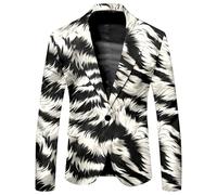Mymyguoe Jackets for Men Leopard Print Blazer Leopard Jacket Stage Costumes Modern Suit Jacket Cut Suit Jackets Sports Coats Casual Party Wedding Business Jackets Suit Coat, black, 3XL