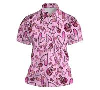 Mymyguoe Love Print Polo Shirt Men's Short Sleeve Muscle Fit T-Shirts Breathable Golf Shirts Polo Shirt Sport Men's Polo Shirt Traditional Shirt Slim Fit Sports Shirts Oktoberfest T-Shirt Hunting