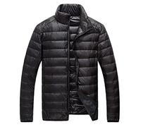 Mymyguoe Men's Down Jacket Quilted Jacket Stand-Up Collar Hiking Transition Jacket Autumn Winter Jacket Comfortable Softshell Jacket Without Hood Outdoor Jackets Puffer Men's Jackets Plain Lightweight