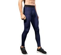 Mymyguoe Men's Inner Fleece Thermal Underpants Ski Underwear Winter Suit Ski Thermal Underwear Thermal Underwear Leggings for Workout Skiing Running Cycling Hiking, navy, M
