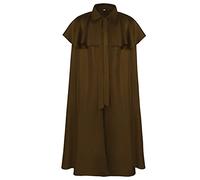 Mymyguoe Men's Robe Costume Monk Priest Robe Cape with Hood Halloween Costume Renaissance Carnival Steampunk Pope Robe Tunic Winter Jacket Trench Coat Monk's Cowl Costume