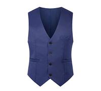 Mymyguoe Suit Vest Men's Elegant Suit Vest Wedding Party Sporty Men's Vests Herringbone Vest Groomsmen Suit Vests Formal Business Vest Costume Vest Tuxedo Tailcoat Vest, navy, XXL