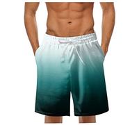 Mymyguoe Swimming Trunks for Men Stretch Airy Swimming Trunks Quick-Drying Summer Board Shorts Funky Colour Gradient Swimming Shorts Comfort Fit Baggy Swimming Shorts Elastic Waist Leisure Shorts