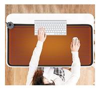 Mymyth Heated Desk Pad, Warm Mouse Pad, Foot Warmer - 8 Speeds Heated Control with Digital Display - 31.5‘’×17.5” Extended Edition Gaming Mouse Mat - Auto Shutoff