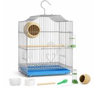 Myna Bird Cage, Metal, Outdoor, Standard Set + Large Nest | Secure Wire Spacing, Easy Clean Aviary, Rehoming Pet Birds, For Hobby Birders