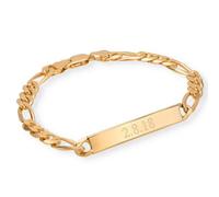 MyNameNecklace MYKA - Personalised Amigo ID Bracelet for Men (18ct Gold Vermeil, Without Diamond)