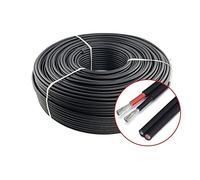 MyncbD electric cable 2 Core Solar Cable 14/12/10/8 AWG Twin Wire PV Cable Red And Black, Tinned Copper Wire (Size : 5m, Color : 14 AWG - 2.5mm²)