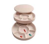 MyncbD painting palette Imitation Porcelain Round Palette with Lid Acrylic Watercolor Painting Multifunctional White Paint Tray Artist Supplies (Color : Covered palette)