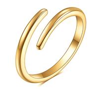 MYNENEY Pointed Classical Simple Plain Promise Ring,Stainless Steel Thin Wedding Band Rings For Women, 7 UK, Stainless Steel, No Gemstone