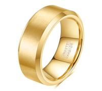 MYNENEY Tungsten Ring 4mm 6mm 8mm Matte Finish Men's Wedding Finger Ring Gold/Silver/Black Signet Ring Men's Comfort Fit 5-12, Tungsten Carbide, Gemstones Free, Tungsten Carbide, No Gemstone