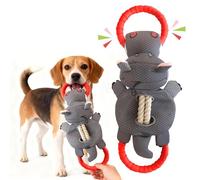 MynePets Tug-of-War Dog Toy, Durable Plush Chew Toy with Double EVA Pull Rings for Interactive Play, Chewing & Training for Small Medium Large Dogs