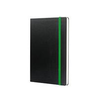myNo Book A5 - The New Name in Notebooks - Soft Touch Black/Green (MY01)