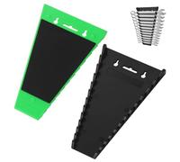 Mynoozi 2Pack Magnetic Wrench Organizer Tool Trays, Premium Quality Spanner Holder, Wrench Rack Tool Trays Holder Capacity 24 Spanners Fit for SAE (1/4" - 1/16") and Metric(6mm-24mm)