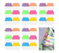Mynoozi 600Pcs Sticky Index Tabs, Sticky Tabs Page Markers Page Tabs Sticky, 6 Color Self-Adhesive Reusable Sticky Tabs File Tabs, Book Tabs, Page Tabs for Office, School, Home Organization - 5 Pack