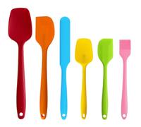 Mynoozi 6Pcs Silicone Spatula Set, Heat Resistant and Non-Stick Rubber Spatulas Set, Silicone Kitchen Utensils for Baking, Cooking and Mixing Tools-Colourful