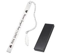 Mynoozi Metal Bookmarks, Stainless Steel Bookmark with Gift Box, Reading Gifts, Funny Cute Bookmarks with Gift Box for Women, Men, Friend,Reading Gifts