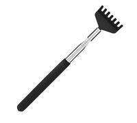 Mynoozi Portable Extendable Back Scratcher, Retractable 20-68cm Scratching Tool, Telescopic Back Scratcher for Human & Pet-Black