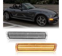 Mynoway LED Side Marker Lights Compatible with Z3 M Roadster/M Coupe 1997-2002, Roadster Convertible 1996-2002, Clear Lens Front Amber Fender Marker Position Lamp Replacement Assembly