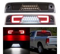 Mynoway Smoked Lens LED 3rd Brake Light Compatible with Ram 1500 2500 3500 4500 5500 2009-2018, Red Flash High Mount Stop Light White LED Cargo High Mount Lamp