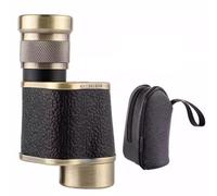 MyNvy pocket telescope handheld telescope 8X24 High-Power High-Definition Mini Portable Brass Monocular Telescope, Outdoor Low-Light Night Vision(Color:A)