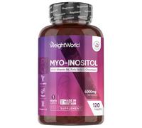 Myo-Inositol Tablets - 4000mg Myo-Inositol Supplements - 120 Vegan Tablets - with 1.5mg Vitamin B6, 200μg Vitamin B9 as Folic Acid & 100μg Chromium - Non-GMO & Gluten Free