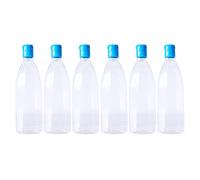 MYOC 100 ml/ 3.3 oz Clear Plastic Empty Squeeze Bottle with Disc Top Flip Cap Refillable Reusable Cosmetic Containers for Lotion Shampoo Massage Oils Outdoor Camping Travel (Pack of 6)