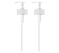 MYOC White Pump Dispenser with Spring | 200ml | 16cm Height | 24/26mm Neck Size | Durable Plastic | Ideal for Lotion, Shampoo, Conditioner & DIY Beauty & Skincare Products_(Pack of 2)