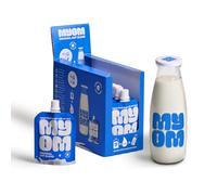 MYOM - Oat Milk Drink with Glass Bottle - Makes 6 Litres - 500ml Everday Bundle - Vegan Plant Based Oat Drink with Vitamin D3, Vitamin B12 and Iodine - Low Sugar - Dairy Free Plant-Based Milk