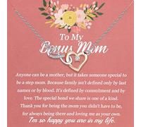 MYOSPARK Bonus Mom Gifts from Daughter/Son Love Knot Step Mom Necklace Message Card Accept Mom Gift Stepmom Jewelry (UK Bonus Mom Card NL)
