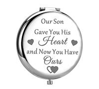 MYOSPARK Daughter In Law Compact Makeup Mirror Gift Bride To Be Gift Wedding Day Keepsake Gift from Mother In Law (UK You Have Ours Mirror-S)