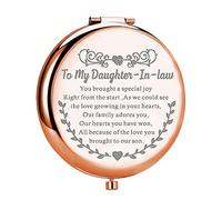 MYOSPARK Daughter in Law Gifts to My Daughter-in-Law Wedding Compact Makeup Mirror Bride to Be Gift from Mother in Law (Daughter-in-Law Mirror)