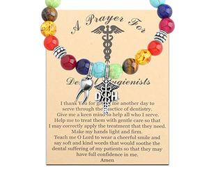 MYOSPARK Dentist Gift RDH Gift Registered Dental Hygienist Bracelet Dental Hygienist Prayer Gift Dentist Graduation Gifts for Dental Student (UK RDH Dental BR)
