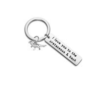 MYOSPARK Dinosaur Keychain I love You To The Cretaceous Back T-Rex Gift For Couple Dinosaur Lover (Dinosaur Keychain)