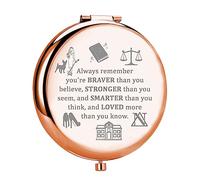 MYOSPARK Elle Woods Compact Travel Makeup Mirror Gift Law Student Gift Law School Graduation Gift Attorney Gift Musical Theatre Lover Gift (UK E-Woods Mirror)