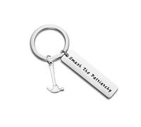 MYOSPARK Feminist Gift Smash The Patriarchy Keychain Women's Rights Gift Lady Boss Jewelry (Smash patriarchy keychain)