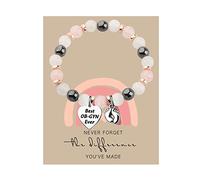 MYOSPARK Gynecologist Gifts Best OB-GYN Ever Bracelet Thank You Gift for Maternity Doula Nurse OB Doctor Gift OB Student Graduation Gift (UK OB-GYN BR)