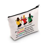 MYOSPARK Heather Musical Inspired Makeup Bag - Broadway Musical Lover Gift - You Are Braver Stronger Smarter Than You Think Travel Toiletry Bag (UK Heather Bag)