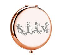 MYOSPARK K-POP Boy Group Gift Stay Fandom Compact Makeup Mirror K-POP Music Lover Merchandise for K-POP Fans (UK STAY Mirror)