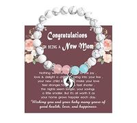 MYOSPARK Mom To Be Gift New Mom Bracelet First Time Mom Gift for Expecting Mother Announcement Gift, Elastic, Alloy, alloy