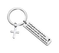 MYOSPARK Psalm 32:8 Christian Keychain I Will Guide You Along The Best Pathway for Your Life Religious Jewelry Bible Verse Gift