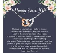 MYOSPARK Sweet 16 Gifts for Girls 16th Birthday Gifts Interlock Heart Necklace for Daughter, Granddaughter, Niece (UK Sweet 16th NL)