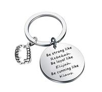 MYOSPARK Vampire Diaries Inspired Gift Be Strong Like Rebekah Be Loyal Like Elijah Be Cunning Like Klaus Keychain Gift for Vampire Diaries Fans