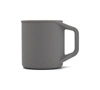 MYOTT Silicone Coffee Cup - Food Grade Silicone Camping Mug with Handle - Portable, Collapsible Coffee Mug - BPA Free, Dishwasher Safe and Microwave Safe 12- oz (Granite Gray, 1 Pack)