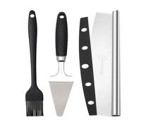 MYOTTPRO Pizza Cutter Rocker Basting Brush, Aluminum Pizza Slicer with Protective Cover for Kitchen Party Picnic, Pizza Oven Accessories for Chopping and Cutting, 35cm.