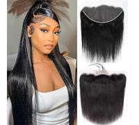 MYouan 13x4 HD Lace Frontal Closure Transparent Straight Human Hair Frontal 100% Unprocessed 12A Grade Brazilian Virgin Hair Ear to Ear Frontals 20 Inch