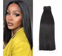 MYouan 15A Brazilian Straight Raw Human Hair Extension 12 Inch 100% Unprocessed Virgin Straight Weave 1 Bundle Human Hair 75 Grams Natural Black