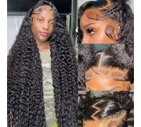 MYouan 210% Density 13x6 HD Lace Front Wigs Curly Trnsparent Full Frontal Human Hair Wig 100% Unprocessed Virgin Wigs For Women 16 Inch