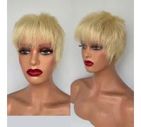 MYouan 613 Blonde Full Lace Wigs Human Hair Straight Full Lace Human Hair Wigs For Women 180% Density Hd Transparent Pre Plucked Wigs for Men 6 Inch