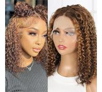 MYouan P4/27 12A Water Wave Full Frontal Wigs Human Hair 13x4 HD Transparent Deep Water Wave Lace Front Wig for Women 180% Density Wet and Wavy Glueless Wigs Pre Plucked with Baby Hair 12 Inch